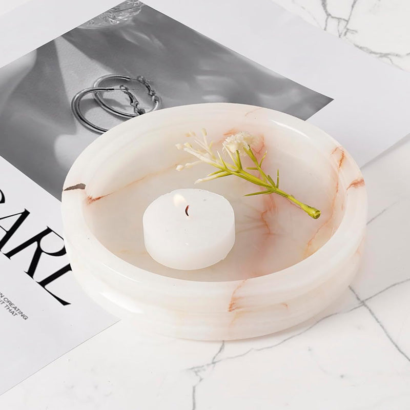 Travertine Jewelry Tray Earring Display & Jewelry Organizer - Decorative Tray Room Décor