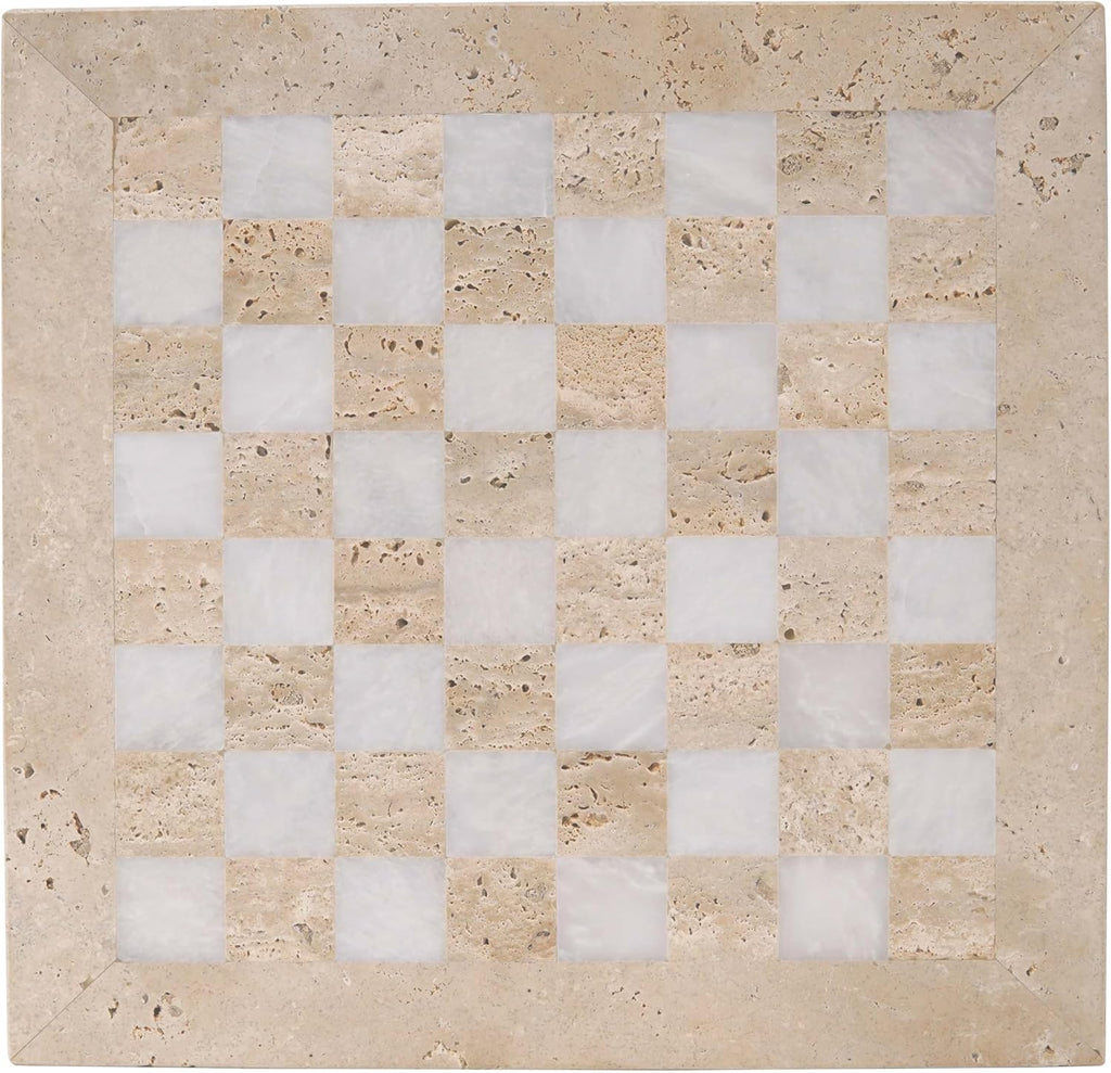 Marble Chess Board Stone Board Game Set for Adults & Family, Travel, Tabletop Play