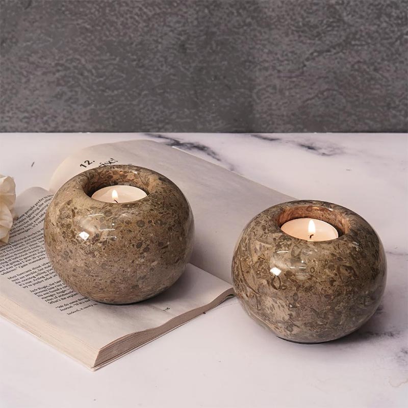 Marble Tealight Candles Oceanic Holder Handmade Votive Candle Holders