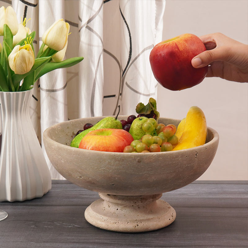 Decorative serving dish suitable for kitchen countertops