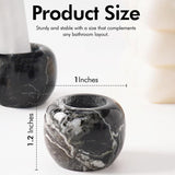Marble Toothbrush Holders Set  Stone Mini Tooth Brush Holder for Bathroom Decor