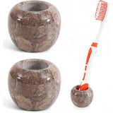 Marble Toothbrush Holders Set  Stone Mini Tooth Brush Holder for Bathroom Decor