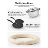 Marble Trivets Stone Trivet Set of 2 for Hot Dishes, Hot Pots and Pans - Modern Pot Holders for Kitchen Countertop Essentials & Dining Table Decor