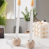 Marble Toothbrush Holders Set  Stone Mini Tooth Brush Holder for Bathroom Decor