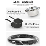 Marble Trivets Stone Trivet Set of 2 for Hot Dishes, Hot Pots and Pans - Modern Pot Holders for Kitchen Countertop Essentials & Dining Table Decor