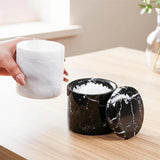 Marble Salt Cellar with Lid and Spoon — Set of 2 Stone Spice Jars for Salt, Sugar & Spices