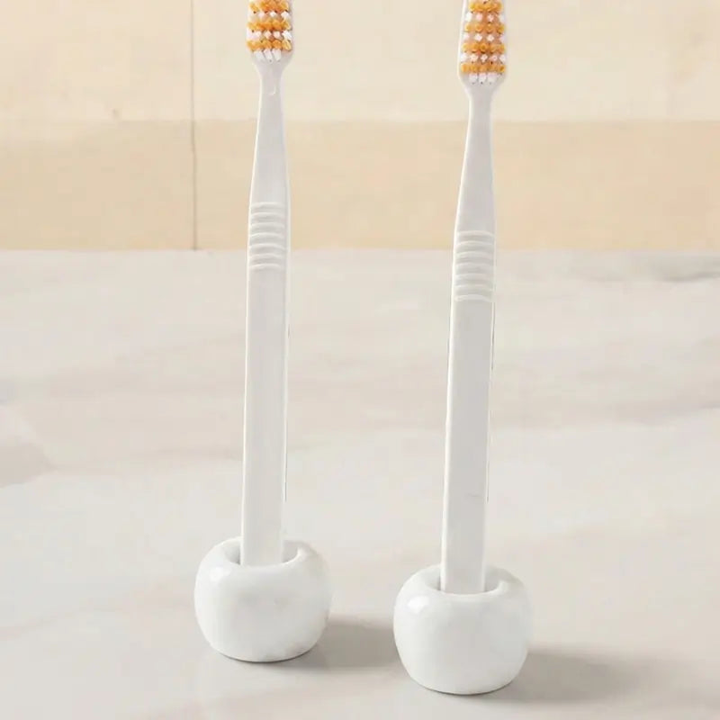 Marble Toothbrush Holders Set  Stone Mini Tooth Brush Holder for Bathroom Decor