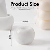 Marble Toothbrush Holders Set  Stone Mini Tooth Brush Holder for Bathroom Decor
