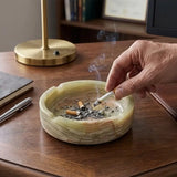 Marble Cigar Ashtray — Natural Stone Ashtray for Cigars, Home Office & Home Bar