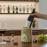 Travertine Wine Bottle Cooler - Marble Wine Holder and Chiller for Table
