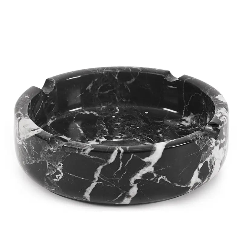 Marble Ashtray 4.8 Inches Handmade Ash Tray for Cigars & Cigarette Holder