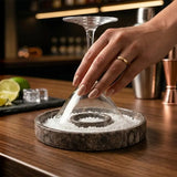 Marble Salt Rimmer — Natural Stone Cocktail Rimmer & Margarita Glass Rimming Dish