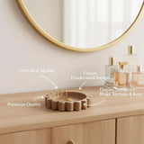 Marble Jewelry Dish — Scalloped Trinket Dish & Ring Dishes in 7 Natural Stone Colors