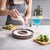 Marble Salt Rimmer — Natural Stone Cocktail Rimmer & Margarita Glass Rimming Dish
