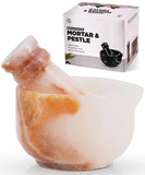 Marble Mortar and Pestle Set – Small Stone Crusher Bowl for Spices, Herbs & Pills