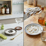 Marble Salt Rimmer — Natural Stone Cocktail Rimmer & Margarita Glass Rimming Dish