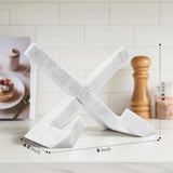Marble Cookbook Stand for Kitchen — 8 Inch Natural Stone Recipe Book Stand