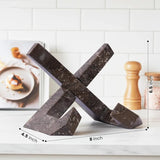 Marble Cookbook Stand for Kitchen — 8 Inch Natural Stone Recipe Book Stand