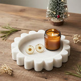 Marble Jewelry Dish — Scalloped Trinket Dish & Ring Dishes in 7 Natural Stone Colors