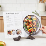 Marble Cookbook Stand for Kitchen — 8 Inch Natural Stone Recipe Book Stand