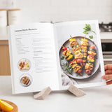 Marble Cookbook Stand for Kitchen — 8 Inch Natural Stone Recipe Book Stand