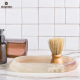 Marble Oval Tray – Multi-Purpose Vanity, Food, and Decorative Stone Tray for Bathroom, Dresser & Kitchen