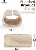 Marble Tissue Box Cover  Rectangle Stone Holder for Facial Tissues and Paper Napkin - Decorative Countertop Organizer for Bathroom, Office, Aesthetic Room & Home Decor