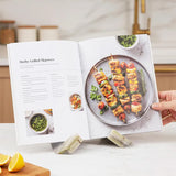 Marble Cookbook Stand for Kitchen — 8 Inch Natural Stone Recipe Book Stand