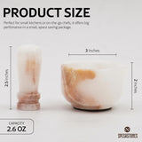 Marble Mortar and Pestle Set – Small Stone Crusher Bowl for Spices, Herbs & Pills