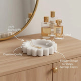 Marble Jewelry Dish — Scalloped Trinket Dish & Ring Dishes in 7 Natural Stone Colors