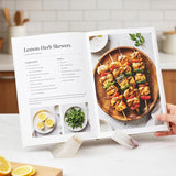 Marble Cookbook Stand for Kitchen — 8 Inch Natural Stone Recipe Book Stand