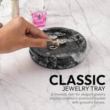 Travertine Jewelry Tray Earring Display & Jewelry Organizer - Decorative Tray Room Décor