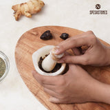 Marble Mortar and Pestle Set – Small Stone Crusher Bowl for Spices, Herbs & Pills