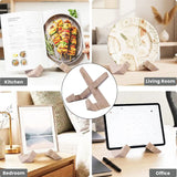 Marble Cookbook Stand for Kitchen — 8 Inch Natural Stone Recipe Book Stand