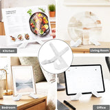 Marble Cookbook Stand for Kitchen — 8 Inch Natural Stone Recipe Book Stand