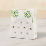 Marble Napkin Holder for Kitchen Table & Bathroom – Weighted Stone Tissue Organizer