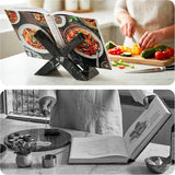 Marble Cookbook Stand for Kitchen — 8 Inch Natural Stone Recipe Book Stand