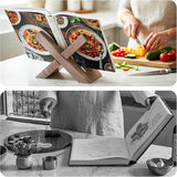 Marble Cookbook Stand for Kitchen — 8 Inch Natural Stone Recipe Book Stand