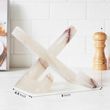 Marble Cookbook Stand for Kitchen — 8 Inch Natural Stone Recipe Book Stand
