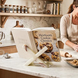 Marble Cookbook Stand for Kitchen — 8 Inch Natural Stone Recipe Book Stand