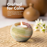 Marble Tealight Candle Holder Set of 2 — Decorative Centerpiece Candle Holder in 3 Sizes & 6 Stone Colors