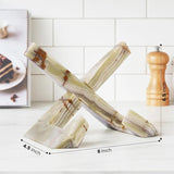 Marble Cookbook Stand for Kitchen — 8 Inch Natural Stone Recipe Book Stand