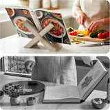 Marble Cookbook Stand for Kitchen — 8 Inch Natural Stone Recipe Book Stand