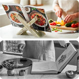 Marble Cookbook Stand for Kitchen — 8 Inch Natural Stone Recipe Book Stand