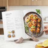 Marble Cookbook Stand for Kitchen — 8 Inch Natural Stone Recipe Book Stand