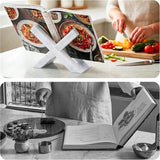 Marble Cookbook Stand for Kitchen — 8 Inch Natural Stone Recipe Book Stand