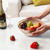 Marble Fruit Bowl for Kitchen Counter White Onyx, Candy Bowl for Fruits