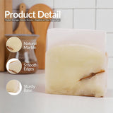 Marble Napkin Holder White onyx Stone Organizer for Tissue Paper & Cocktail Napkins, Coffee Bar Table