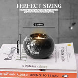 Marble Tealight Candles Black Holder Handmade White Votive Candle Holders