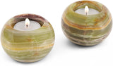 Marble Tealight Candles Green Onyx Holder Handmade Votive Candle Holders